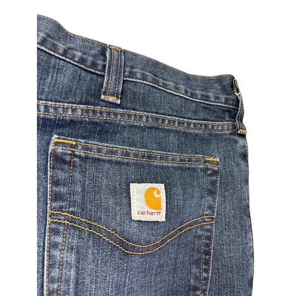 Carhartt Mens Relaxed Fit Jeans Size 44x32 Cotton Polyester Blend Denim - Picture 3 of 4